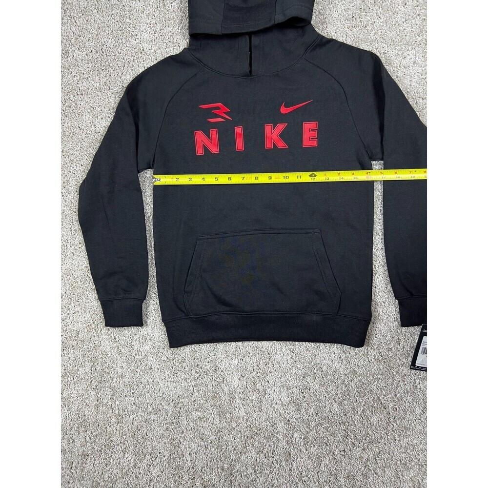 Nike 3Brand Boys Hoodie Black Red Logo Pullover Fleece Youth M NWT - Picture 2 of 8